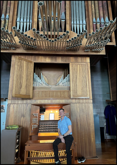 Me at the Saint Mark's Flentrop organ